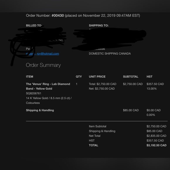 Beautiful engagement ring and eternity band gold size 7 moissanite - Picture 17 of 17